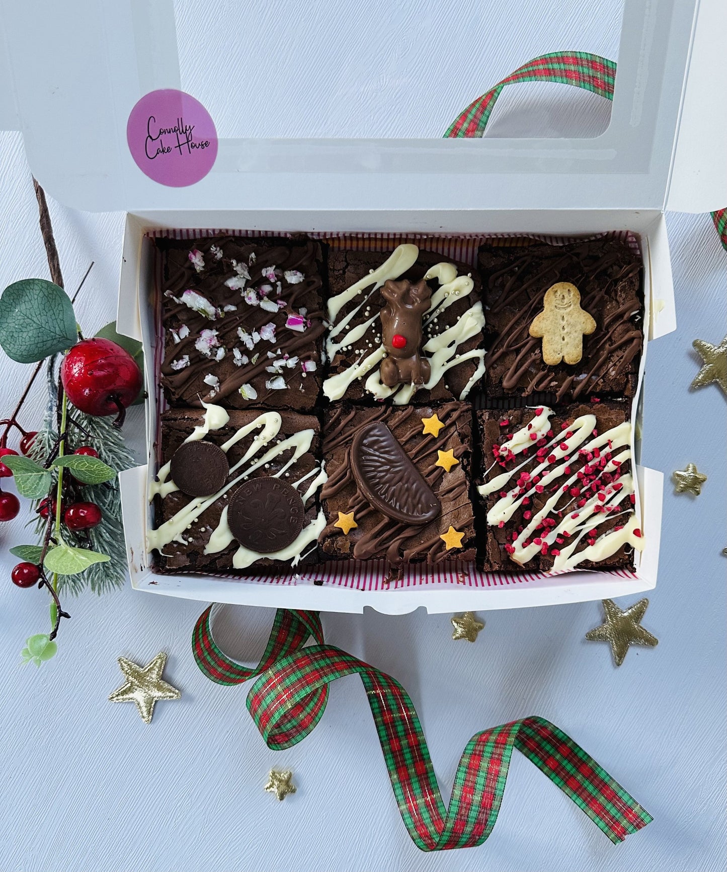 Christmas brownies - Fun Box of 6