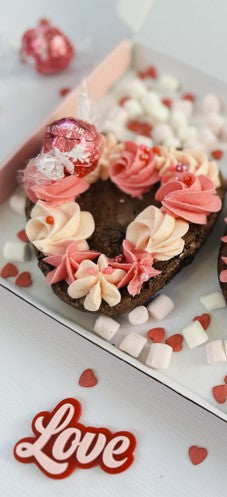 Valentines Heart Brownie Single