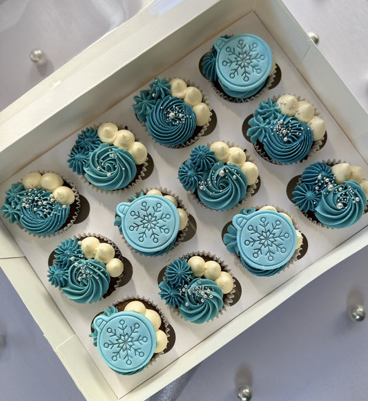 Christmas cupcakes - Snowflakes