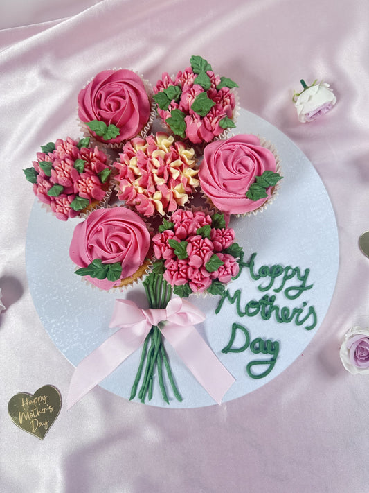 Floral cupcake bouquet