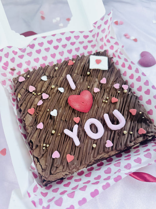 Valentine's Brownie Slab