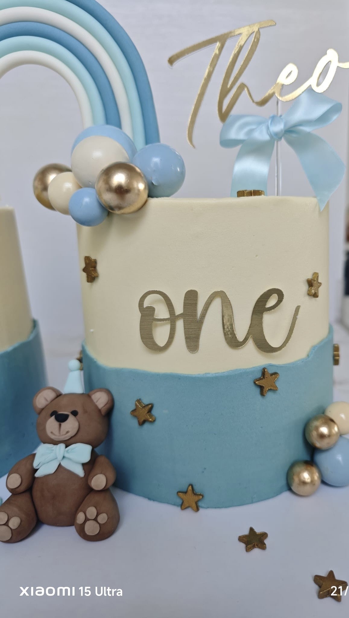 Double side by side cake  - Birthday and Christening