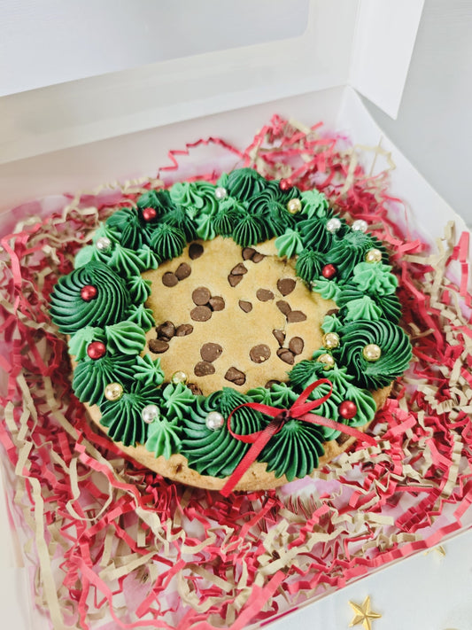 Christmas giant deep dish cookie wreath