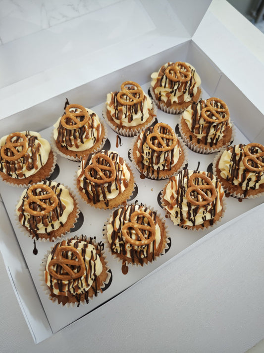 CUPCAKES - Salted Caramel Pretzel