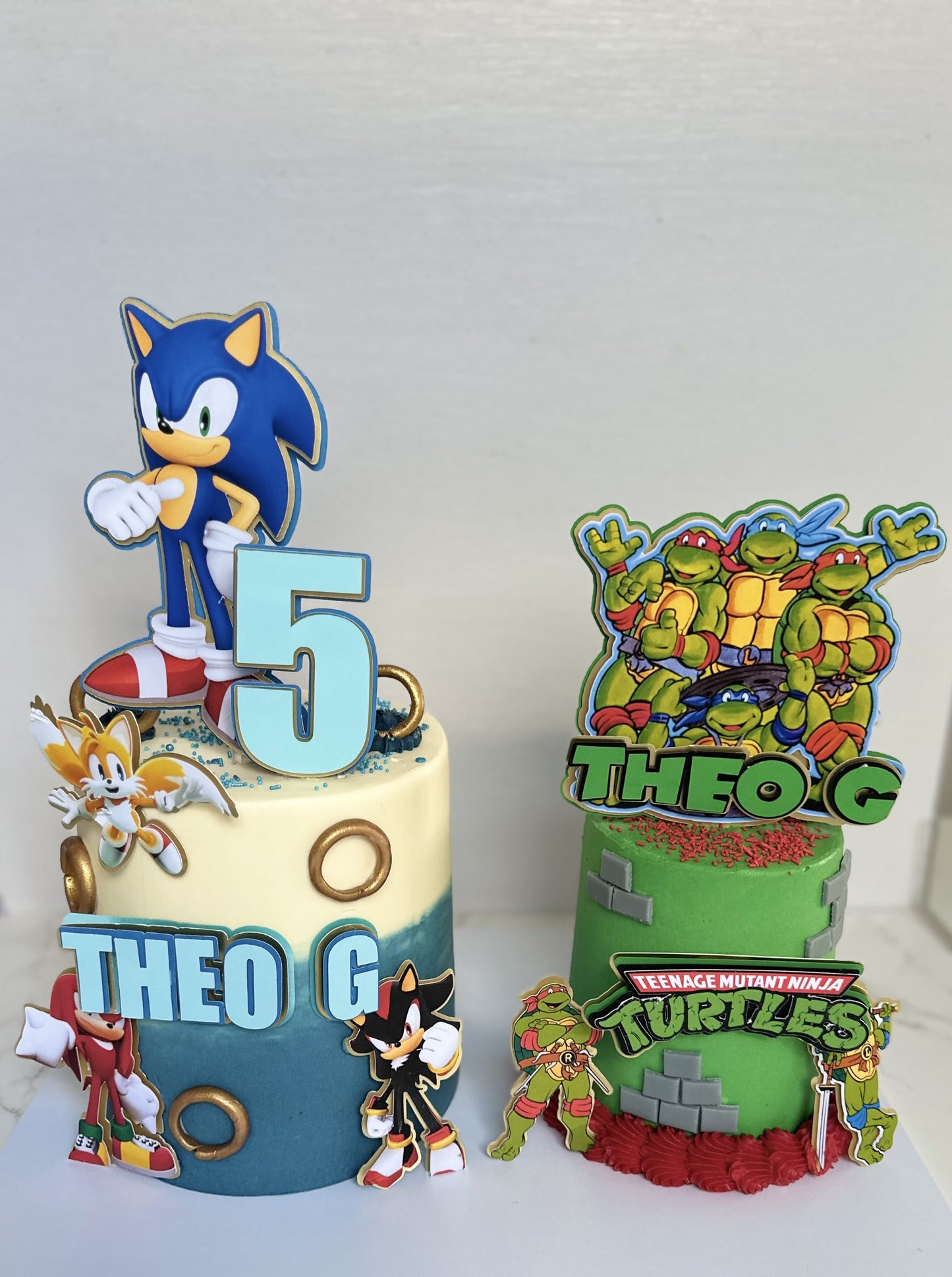Double side by side cake - Large and mini size