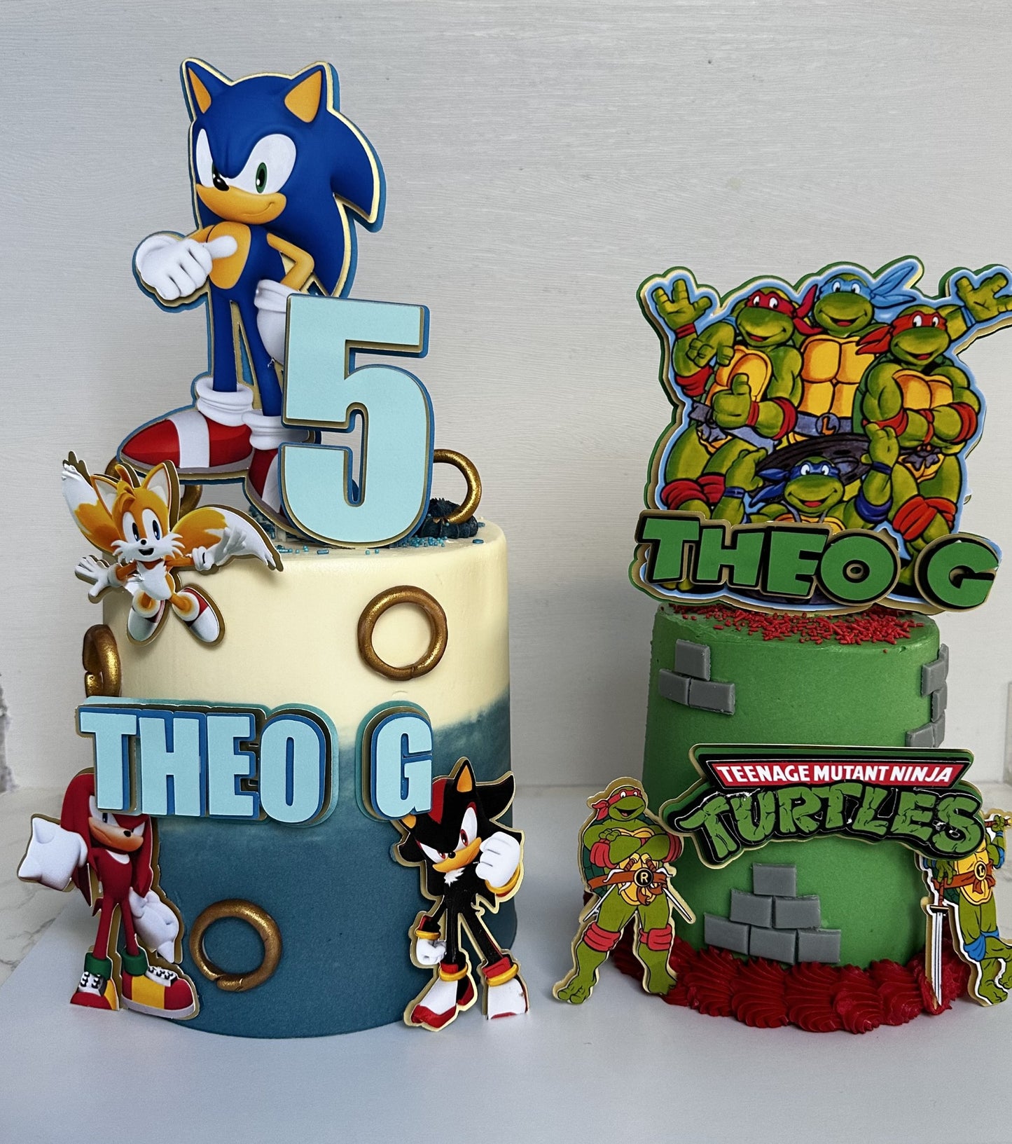 Double side by side cake - Large and mini size