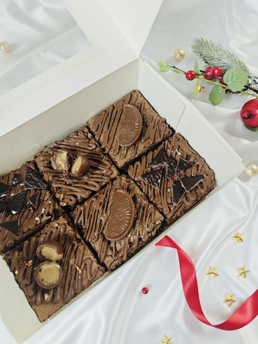 Christmas Brownies  - Christmas chocolate selection box of 6
